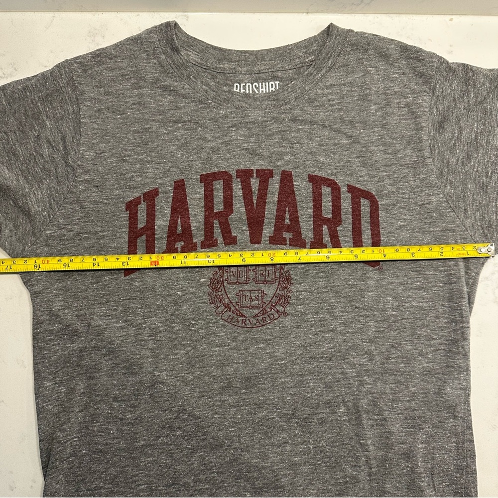 Harvard Long Sleeve crewneck T-shirt in heather gray - Picture 4 of 7